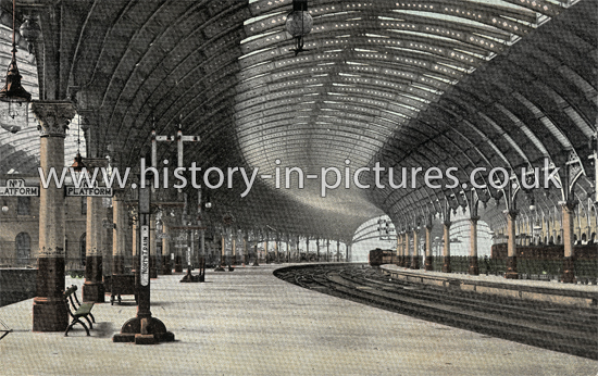 Railway Station, York, Yorkshire. c.1908